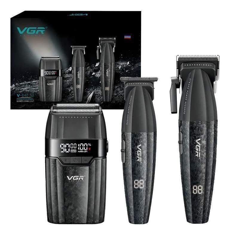 Combo VGR V-640 S3 Maquina Patillera y Shaver