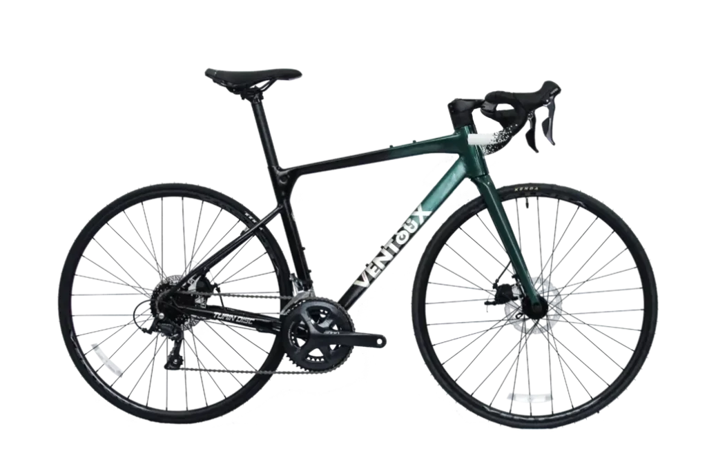 Turin Disc Bicicleta de Ruta con Shimano Sora, Frenos de Disco y Tenedor en Carbono