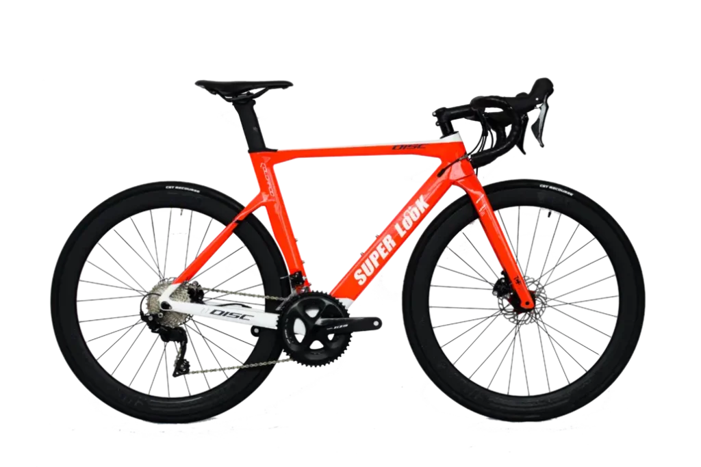 Bicicleta de ruta Lone Ranger 1.0 de Carbono con Frenos de Disco Hidráulicos y Grupo Shimano 105